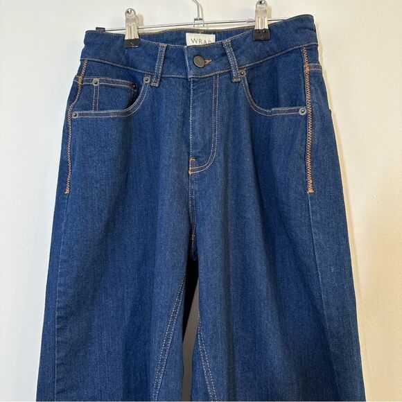 Wrap London Wide Leg Cotton Jeans Blue Denim U.S. Size 4 - Picture 5 of 15